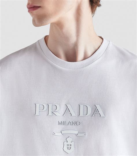 prada t shirt mens white|prada sports t shirt.